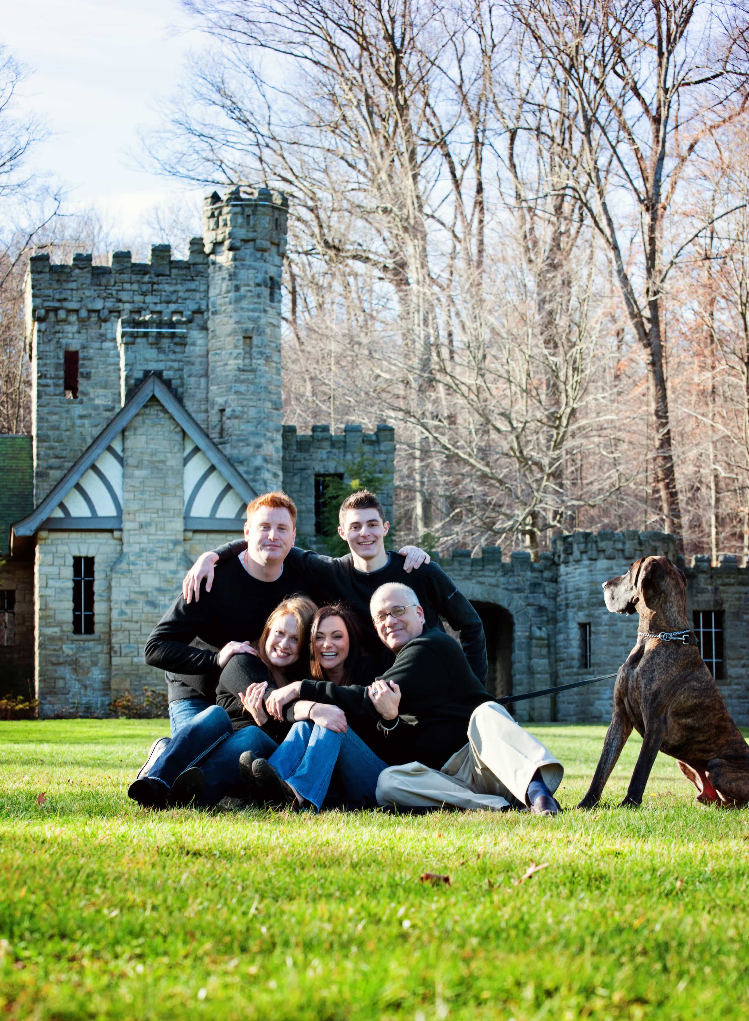 Winter Family Photo at Squires Castle, Cleveland