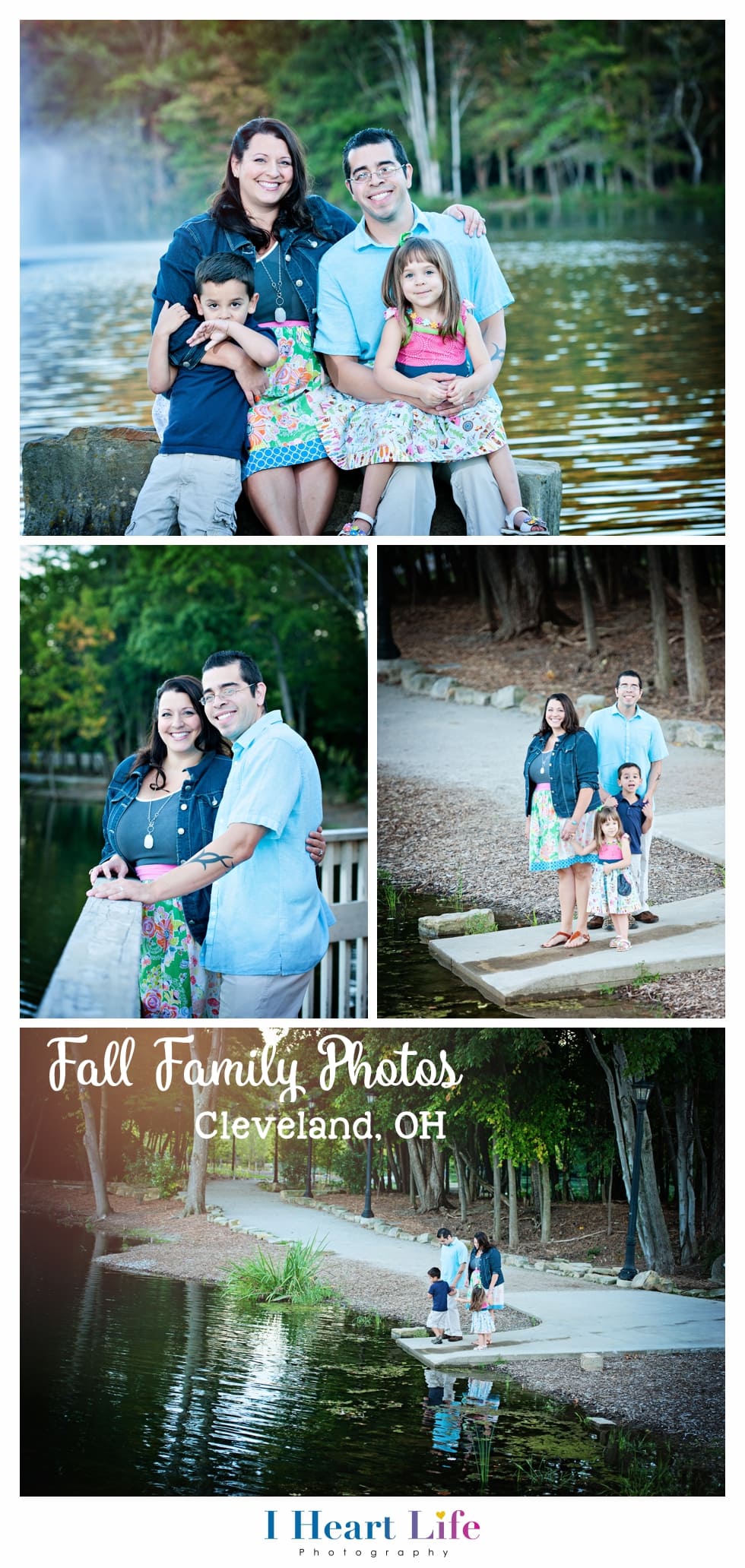 Beautiful outdoor family pictures in Coe Lake Berea Ohio by I Heart Life Photography
